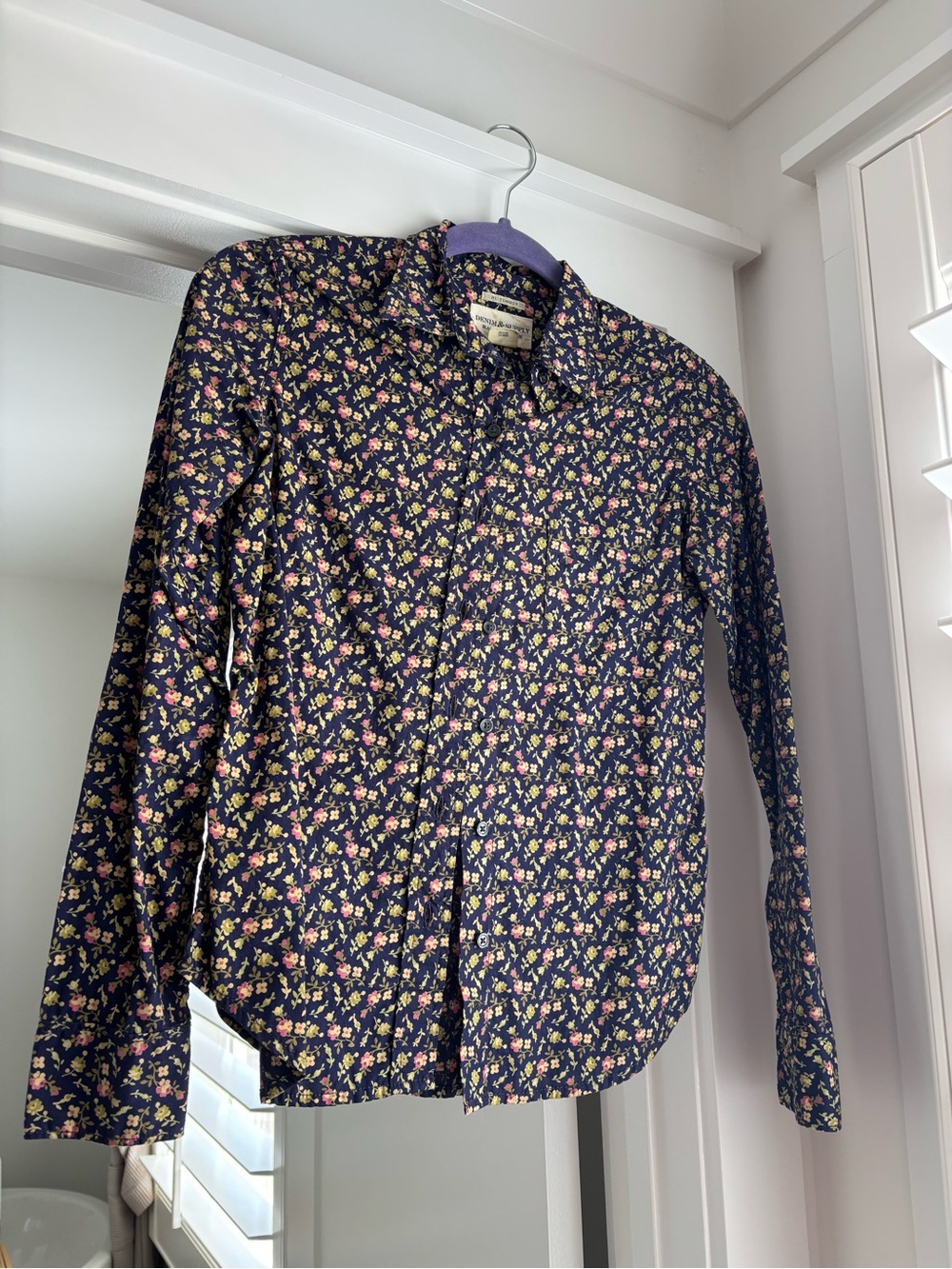 Ralph Lauren Navy Floral Print Long-Sleeve Button-Down Shirt
